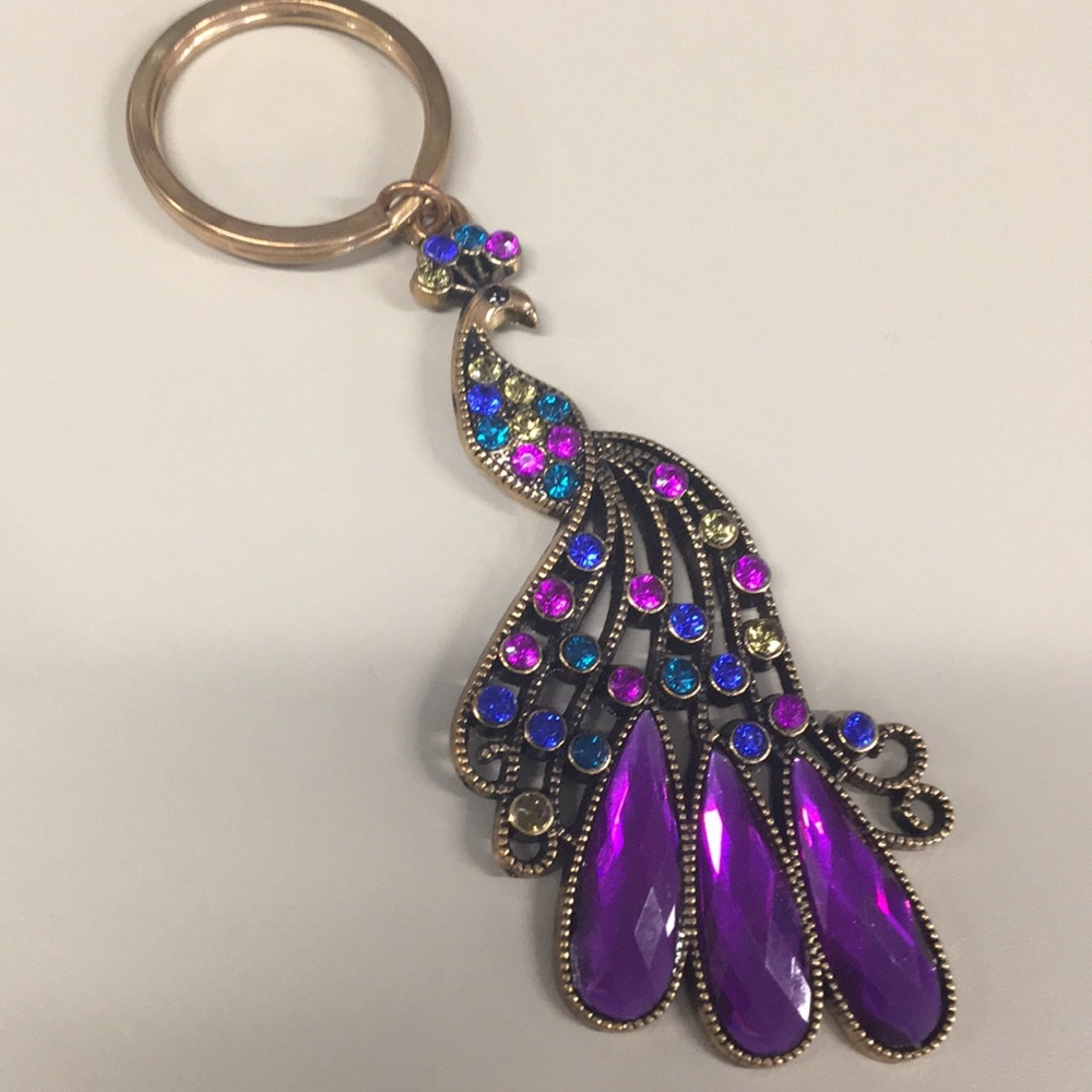 Peacock keychain